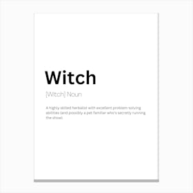 Witch Definition Meaning Canvas Print