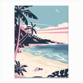 Tropical Beach Poster Canvas Print