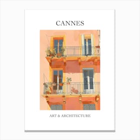 Cannes Travel And Architecture Poster 1 Canvas Print