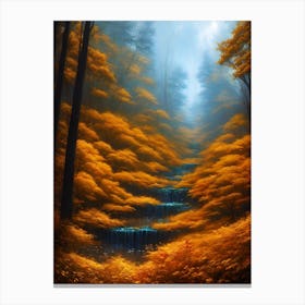 Waterfall In The Forest 6 Canvas Print