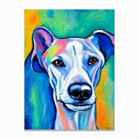 Greyhound 2 Fauvist Style dog Canvas Print