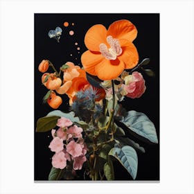 Surreal Florals Impatiens 2 Flower Painting Canvas Print
