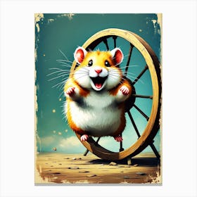 Hamster In A Wheel Canvas Print