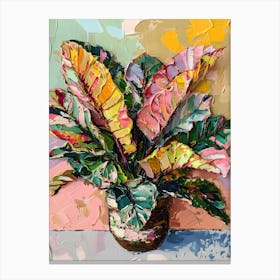 Colourful House Plant Abstract Art Print Canvas Print