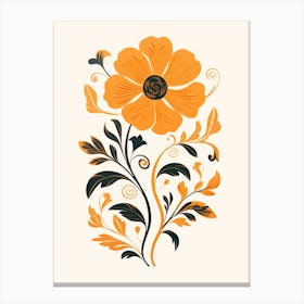 Orange Flower 1 Canvas Print