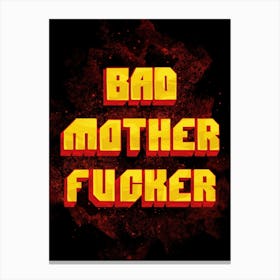 Pulp Fiction Tarantino Bad Canvas Print