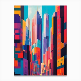 Bustling Metropolis V2 Canvas Print