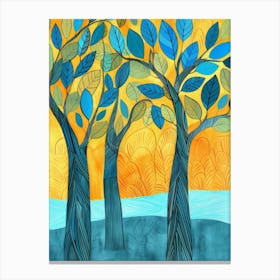 Trees In The Sun Canvas Print