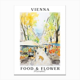 Food Market With Cats In Vienna 6 Poster Canvas Print