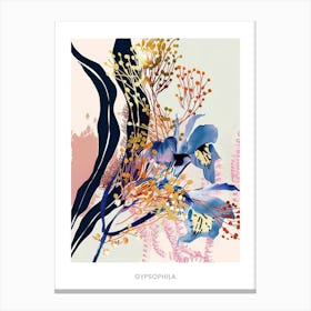 Colourful Flower Illustration Poster Gypsophila 6 Canvas Print