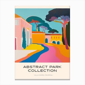 Abstract Park Collection Poster Villa Doria Pamphili Rome 3 Canvas Print