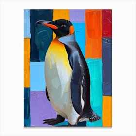 King Penguin Isabela Island Colour Block Painting 5 Canvas Print