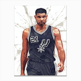 Tim Duncan San Antonio Spurs Canvas Print