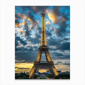 Eiffel Tower At Sunset 2 Canvas Print