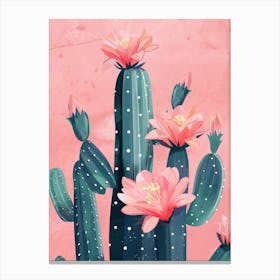 Pink Cactus Canvas Print