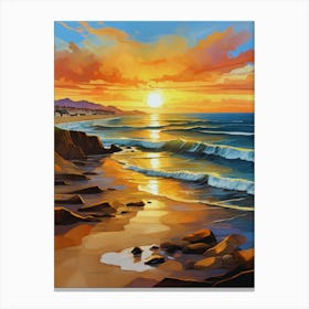 199.Golden sunset,San Francisco,USA. Canvas Print