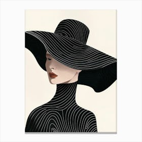 Woman In A Hat 90 Canvas Print