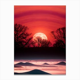 Sunset Over Fog Canvas Print