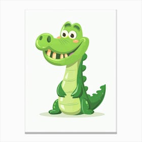 Cartoon Crocodile Canvas Print