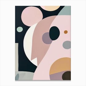 Full Moon Musted Pastels Space Canvas Print