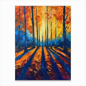 Sunset In The Woods 4 Canvas Print