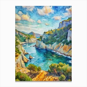 Van Gogh Calanques National Park France Canvas Print