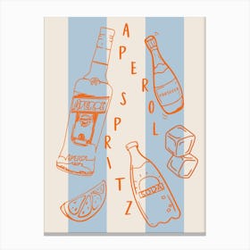 Aperol Sprtiz Recipe Canvas Print