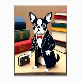 Boston Terrier-Reimagined 98 Canvas Print