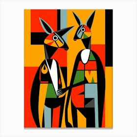 Kangaroo Abstract Pop Art 1 Canvas Print