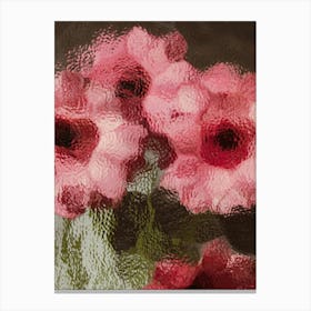 Pink Flowers In A Vase Canvas Print