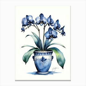 Blue Orchids Canvas Print