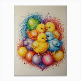 Easter Chicks Canvas Print