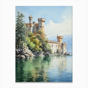 Isola Bella Italy Watercolour 4 Canvas Print