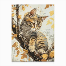 Cat Precisionist Illustration 1 Canvas Print