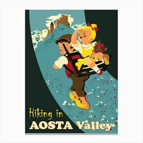 Hiking In Aosta Valley Canvas Print