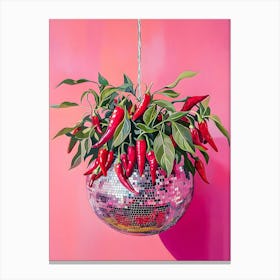 Disco Peppers Canvas Print