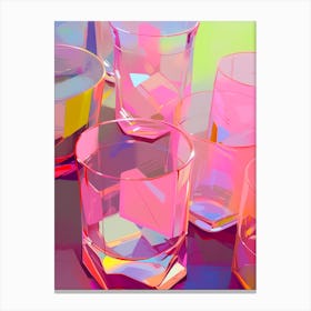Pink Glasses No 2 Canvas Print
