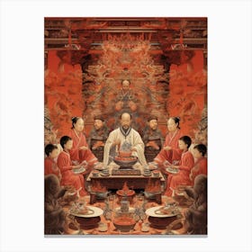 Chinese Ancestor Worship Illustration 5 Canvas Print