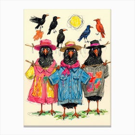Three Crows Canvas Print