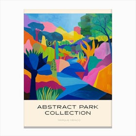 Abstract Park Collection Poster Parque Mexico Mexico City 3 Canvas Print