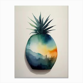 Pineapple At Sunset Canvas Print