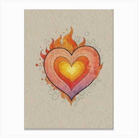 Heart Of Fire 9 Canvas Print