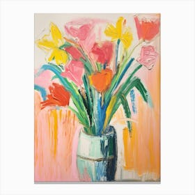 Flower Painting Fauvist Style Carnation 5 Canvas Print