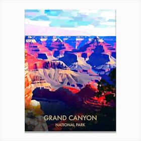 Grand Canyon National Park Travel Poster Illustration Style 4 Canvas Print