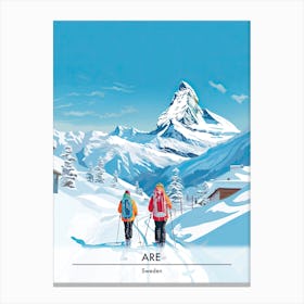 Are, Sweden, Ski Resort Poster Illustration 6 Canvas Print