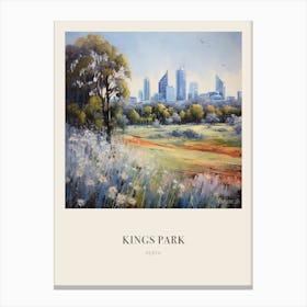 Kings Park Perth Australia 4 Vintage Cezanne Inspired Poster Canvas Print