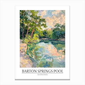 Barton Springs Pool Austin Texas Oil Painting 3 Poster Canvas Print