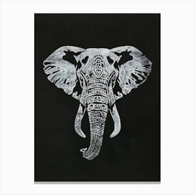 Elephant Head Canvas Print