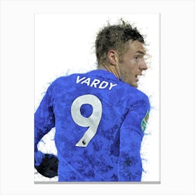 Jamie Vardy Watercolor Canvas Print