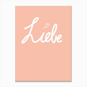 Liebe Love You Typografie, Pastell Schriftart, süße Liebeserklärung Canvas Print